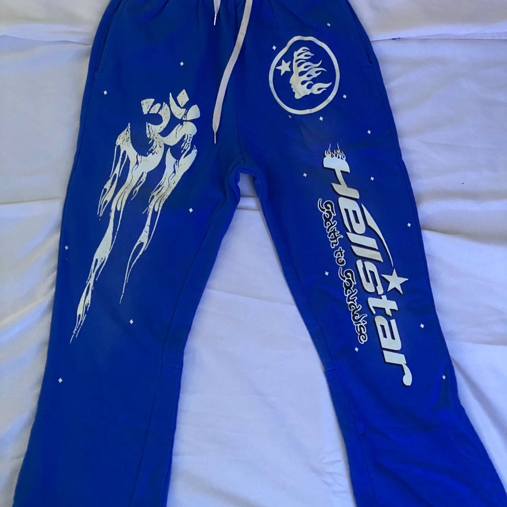 Blue Hellstar sweatpants
